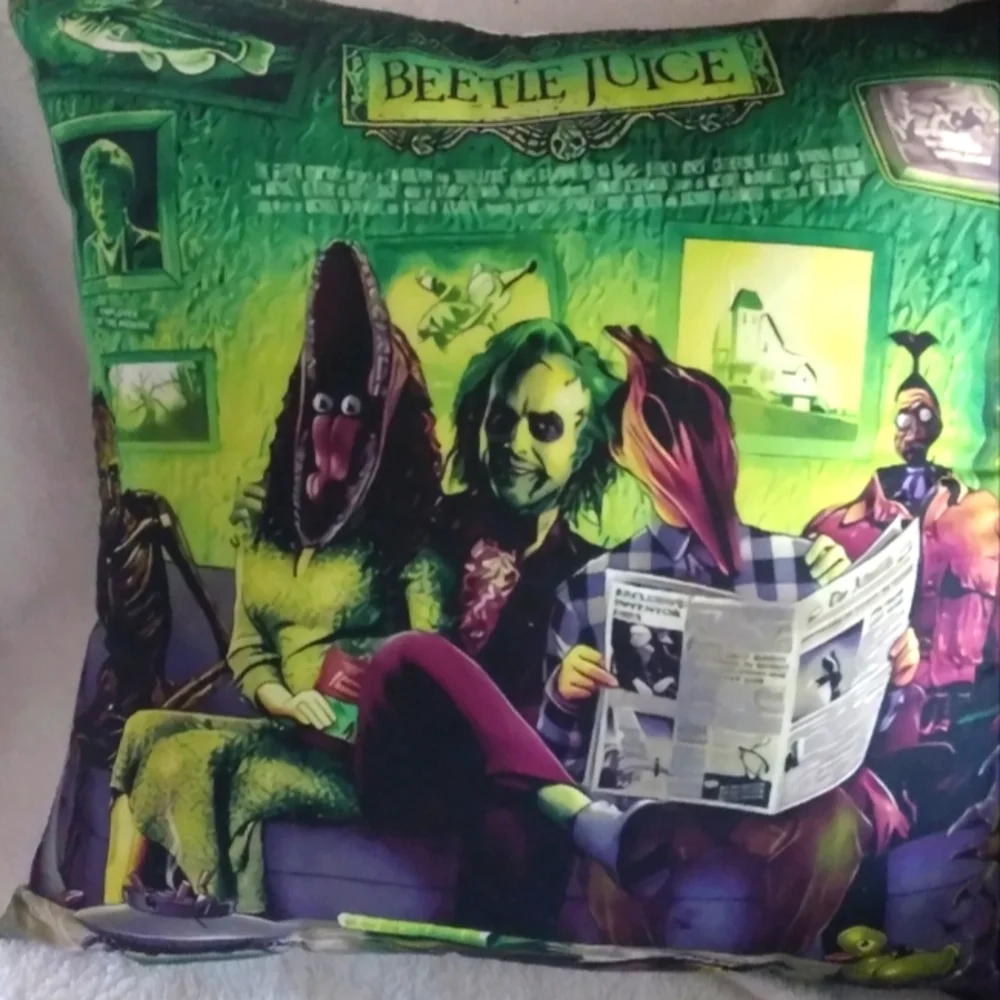 Beetlejuice pillow